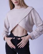 Drop Shoulder Cross Top | Interlock Sweatshirt | GBS Trend
