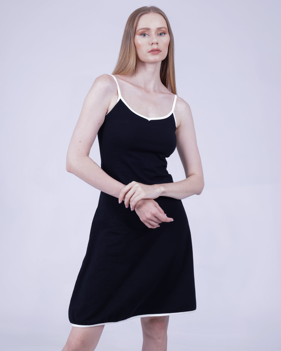 Black Cotton Cami Dress | Cotton Cami Dress | GBS Trend