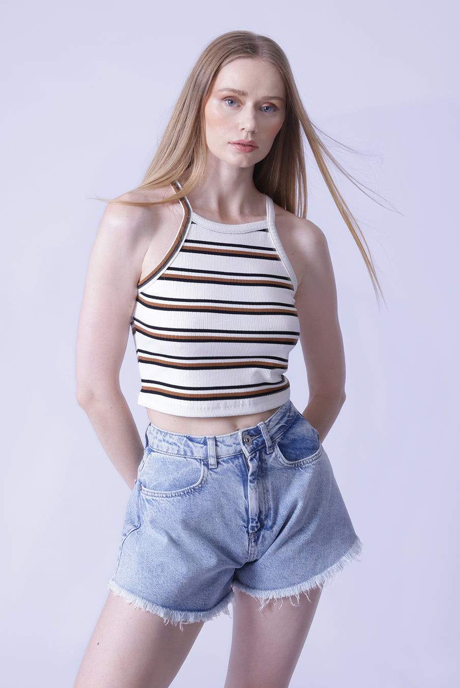 Striped Rib Knit Top | Striped Ribbed Top | GBS Trend