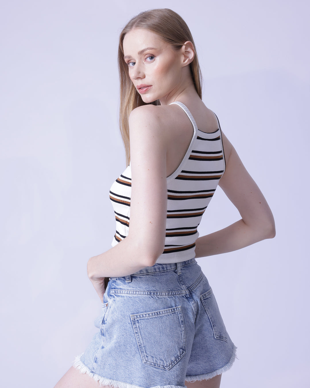 Striped Rib Knit Top | Striped Ribbed Top | GBS Trend