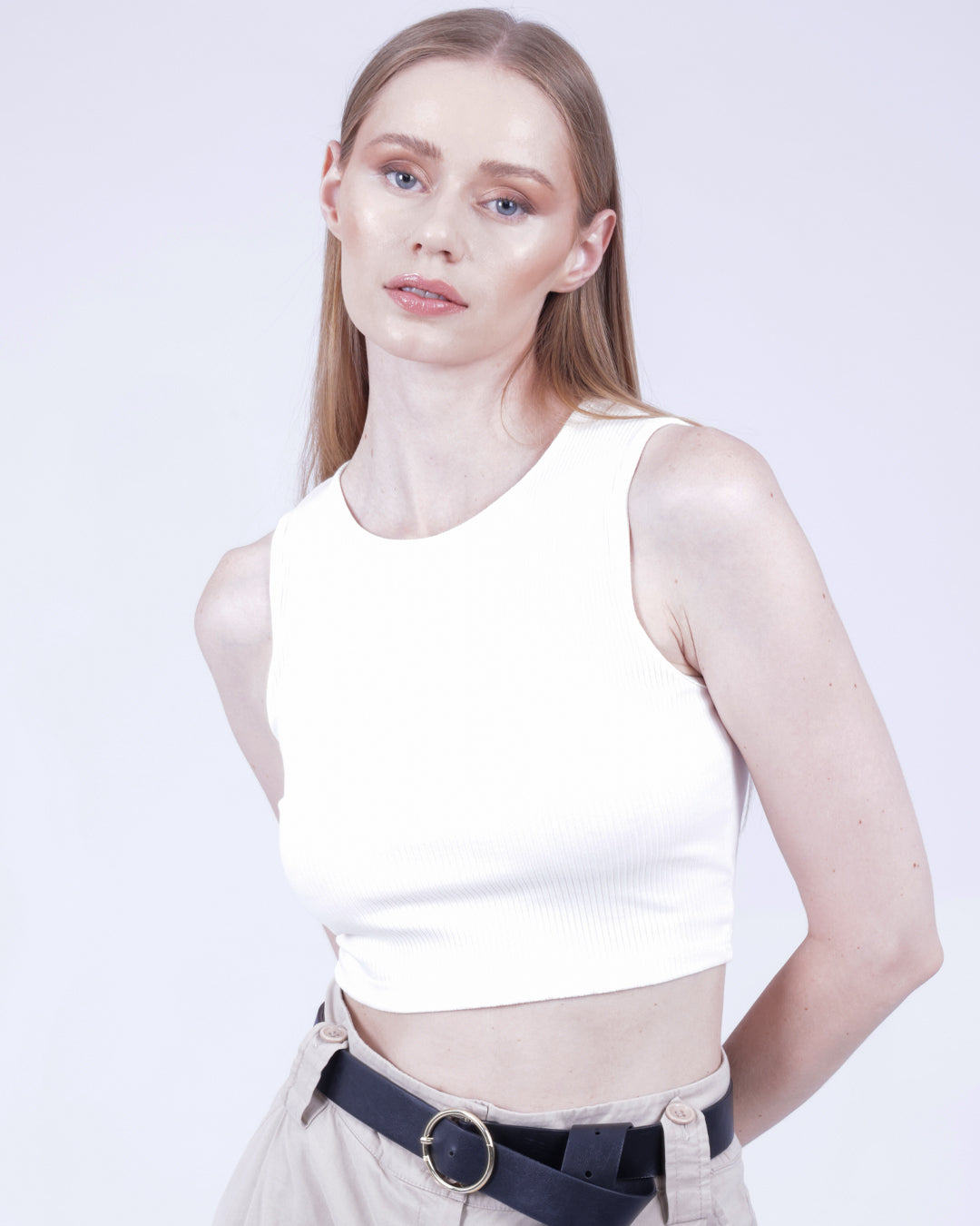 Cotton Backless Knot Tie Back | Crop Tank Top | GBS Trend