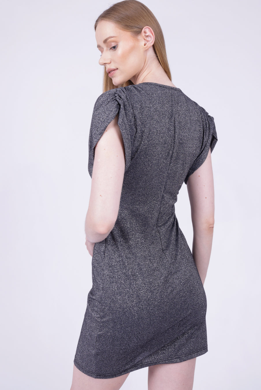 Draped Shoulder Midi Dress | Midi Dress | GBS Trend